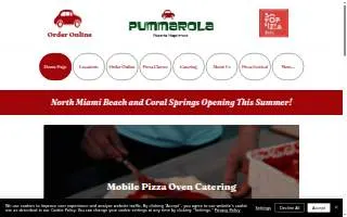 Pummarola Boca Raton 'Pizza Napoletana' website