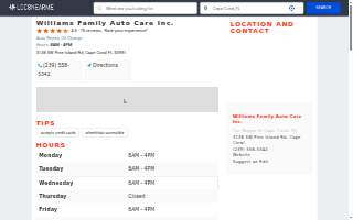 Williams Family Auto Care Inc.