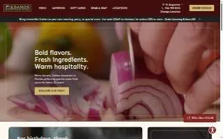 Piesanos Stone Fired Pizza - Clermont website