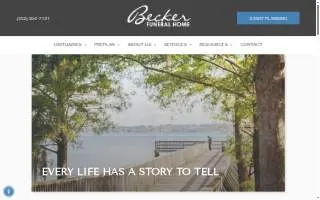 Becker Funeral Home of Clermont website