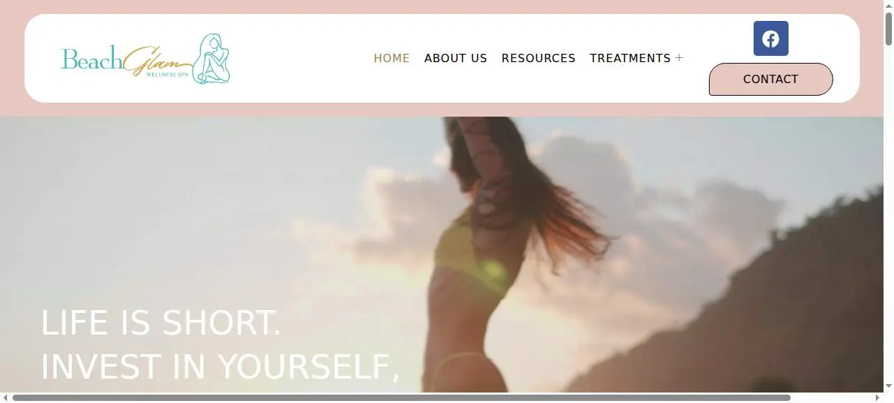 Beach Glam Wellness Spa of Cocoa website