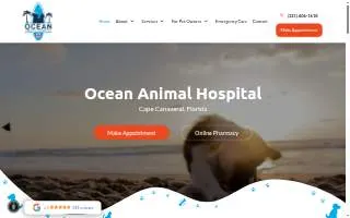 Ocean Animal Hospital website