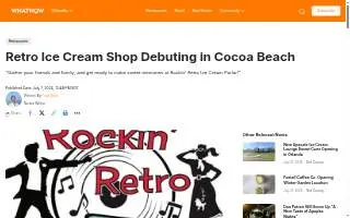 Rockin’ Retro Ice Cream Parlor of Cocoa Beach website