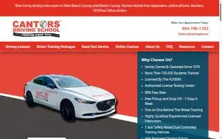 Cantor's Driving School & Florida Driver's License Testing Center (Airport Square Plaza) of Boynton Beach website