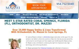 Mazzei Orthodontics of Coral Springs website