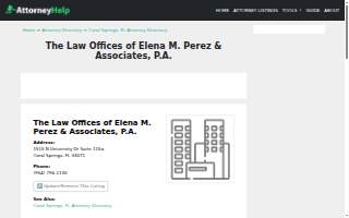 The Law Offices of Elena M. Perez & Associates PA
