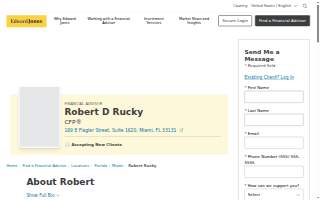 Edward Jones - Financial Advisor: Robert D Rucky, CFP®