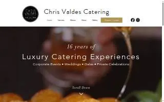 Chris Valdes Catering website