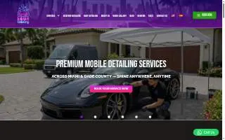 Miami Detailing Car Wash website