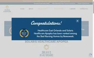 Solaris HealthCare Pensacola website