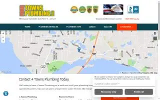 Four Towns Plumbing website