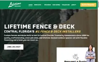 Lifetime Fence And Deck of DeBary website