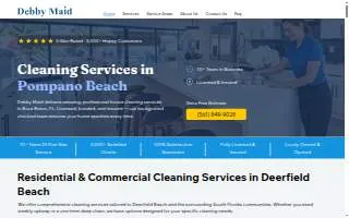 Debby Maid Cleaning Services website
