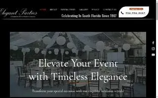 Elegant Parties - Event & Wedding Rentals website