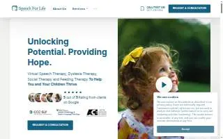 Speech For Life Therapy of Edgewater website
