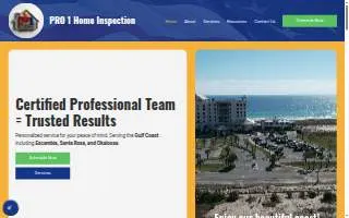Pro 1 Home Inspection of Ensley website