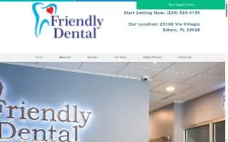 Friendly Dental of Estero website