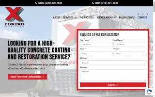 X Factor Coatings SWFL website