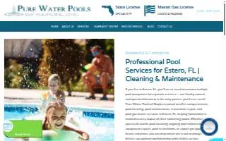 Estero Pool Services website