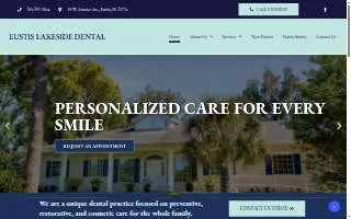 Eustis Lakeside Dental website