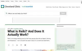 Reiki Spa & Massage website