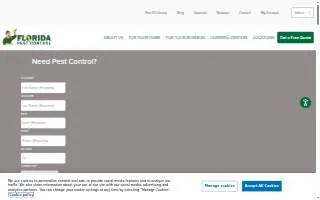 Florida Pest Control of Ferry Pass website