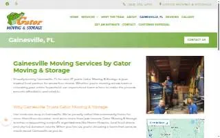 Gator Moving & Storage website
