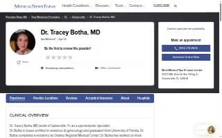Tracey Botha MD - Mooi Medical Spa & Laser Center of Gainesville website
