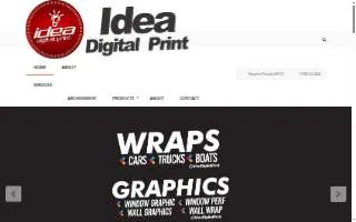 Idea Digital Print website
