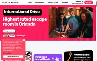 The Escape Game Orlando of Golden Gate website
