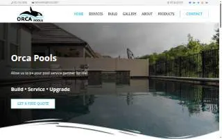 Orca Pools LLC website