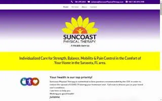 Suncoast Physical Therapy website