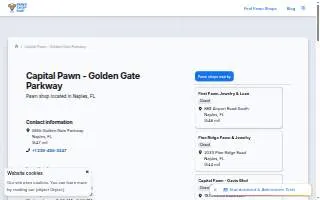 Capital Pawn - Golden Gate Parkway website