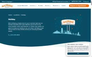 ArchWell Health of Holiday website