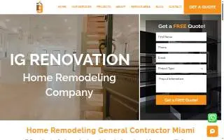 IG Renovation website