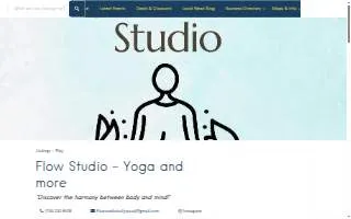 Flow Dance & Yoga Studio website