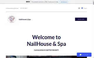 NailHouse & Spa website