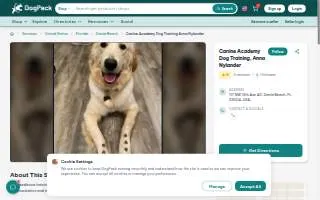 Canine Academy Dog Training, Anna Nylander of Hollywood website