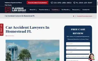 Flaxman Law Group Personal Injury & Car Accident Lawyer Homestead website
