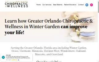 Greater Orlando Chiropractic and Wellness website