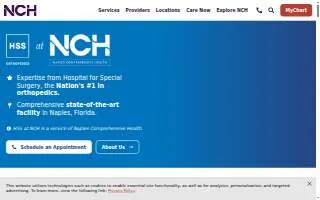 Naples Orthopedics website