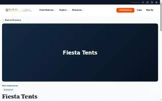 Fiesta Tents of Immokalee website