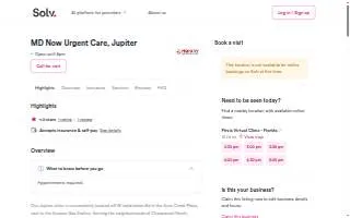 MD Now Urgent Care - Jupiter website