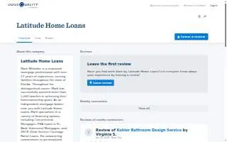 Latitude Home Loans website