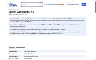 Venturi Web Design website