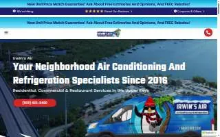 Irwin's Air website
