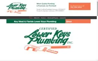 Certified Lower Keys Plumbing & Fire Inc. website