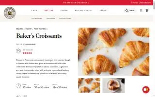 Croissants de France French Bakery website