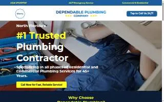 Dependable Plumbing Lake City website