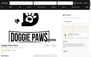 Doggie Paws Salon website